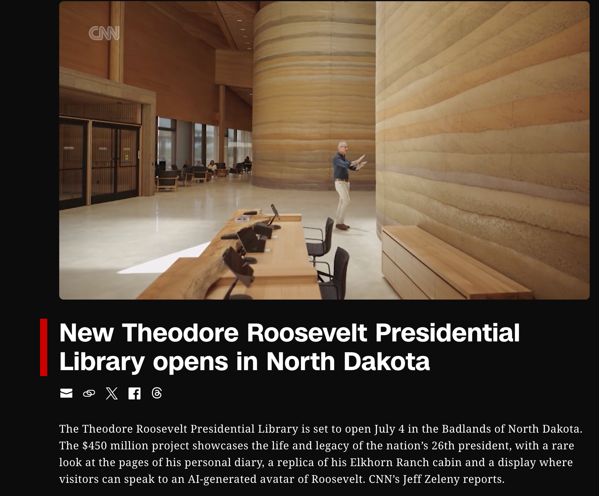Theodore Roosevelt Presidential Library on CNN
