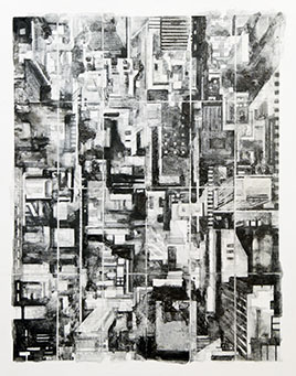 Cardinal Point , 2013. Graphite powder with gum and arabic on paper, 22" x 18". Gift of Werner and Sarah-Ann Kramarsky Courtesy Cheryl Goldsleger