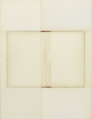 John Fraser, Into Warmer Air , 2013. 26 x 20 x 1 1/2 inches, Graphite, Acrylic, and Mixed Media Collage on Wood Panel.