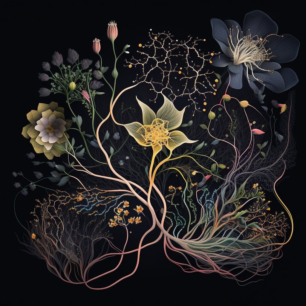 &ldquo;Glowing stems in midnight&rdquo;

Neuro-floral art series created by Jiyeon Kang using Midjourney and imagination

#dataart #visualization #art #aiart #midjourney #chatgpt #neuralnetworks #ai #artist #flowers #flower #floral #flowerdesign #ill
