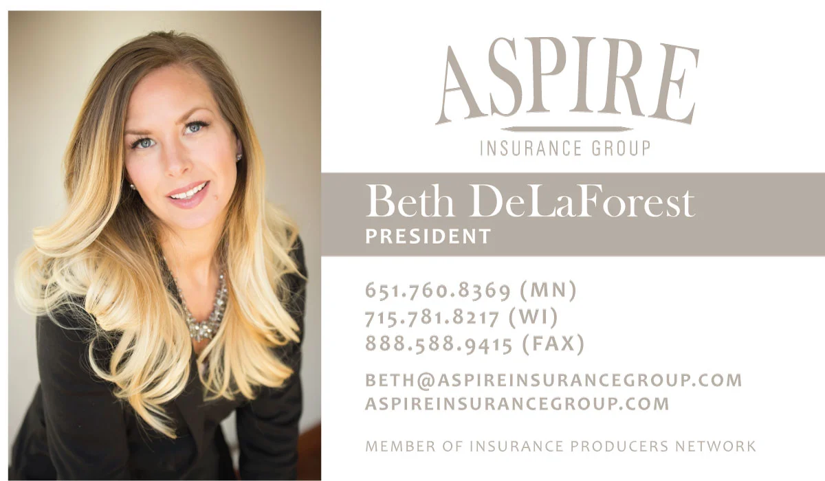 Aspire Insurance Group, Inc. Business Card - front