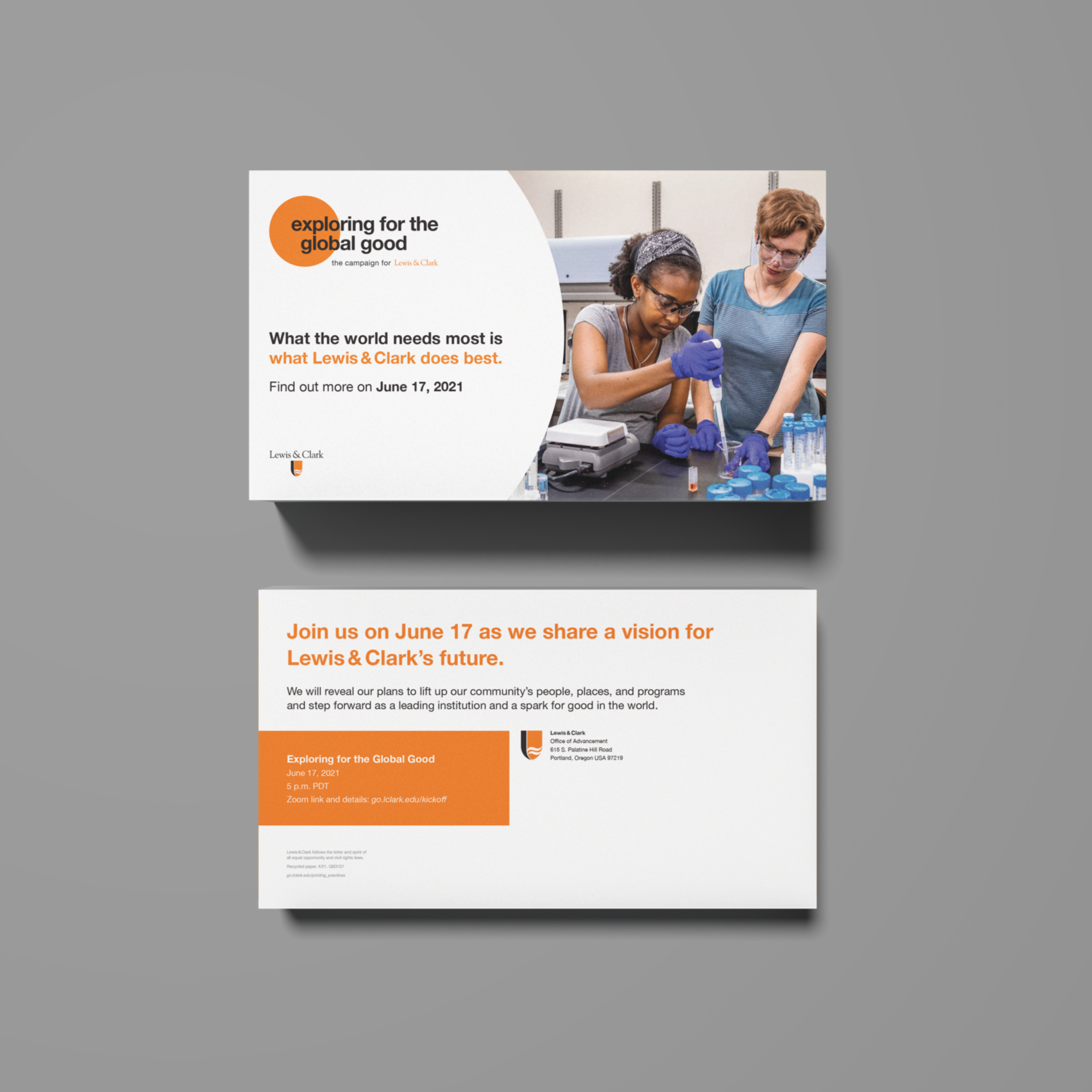 Campaign announcement card