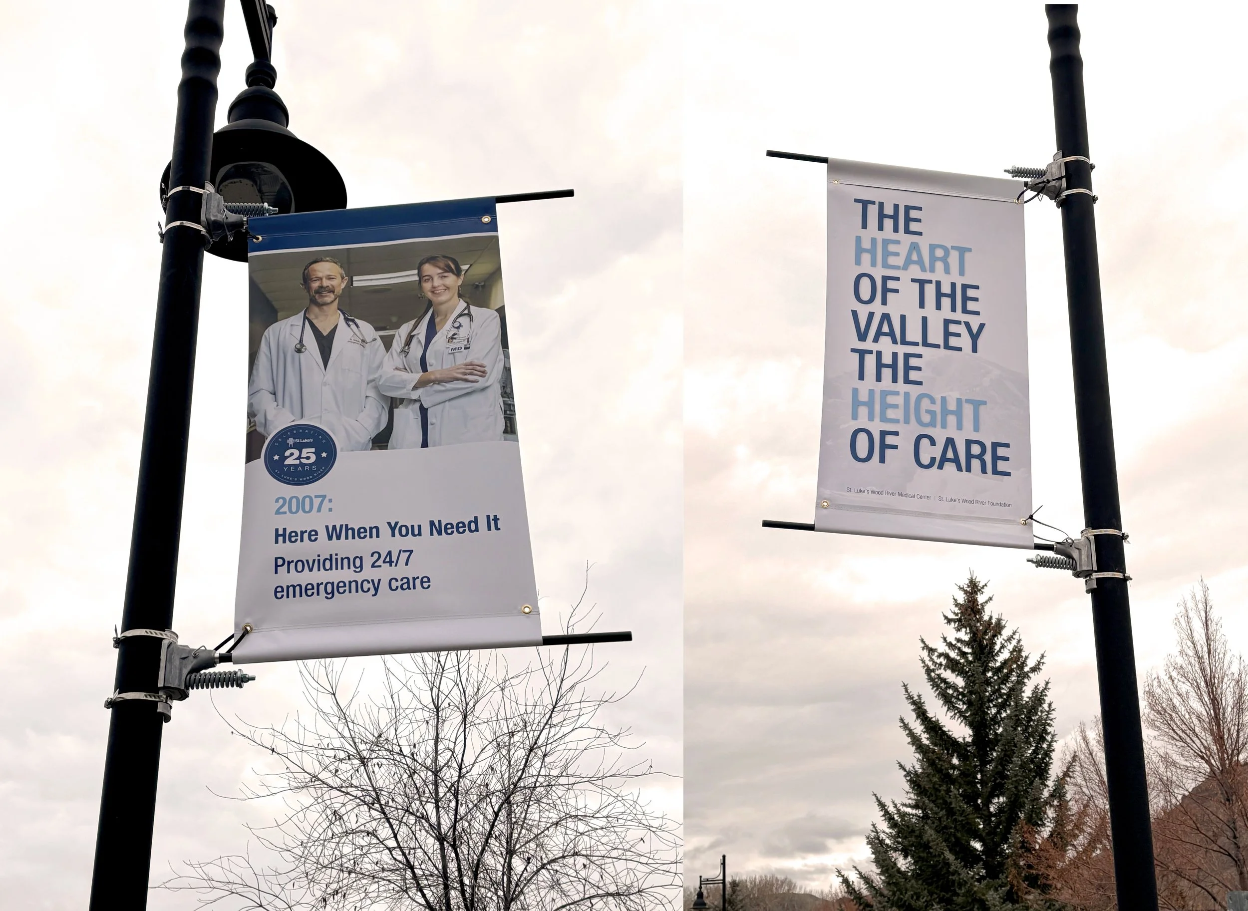 St. Luke's Wood River Foundation anniversary banners