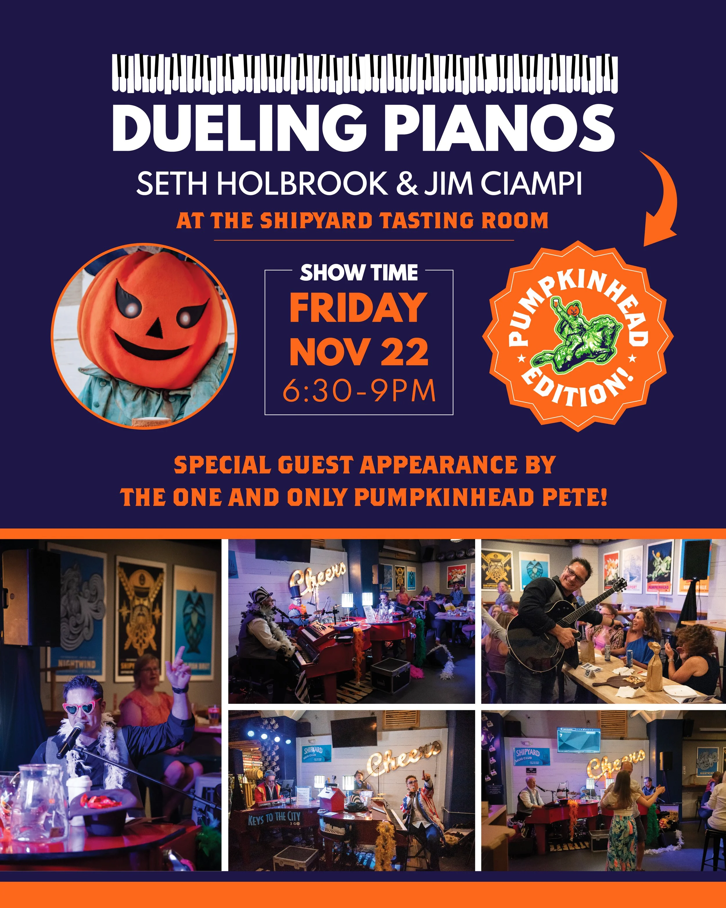 KEYS TO THE CITY * DUELING PIANO SHOW * SHIPYARD BREWERY