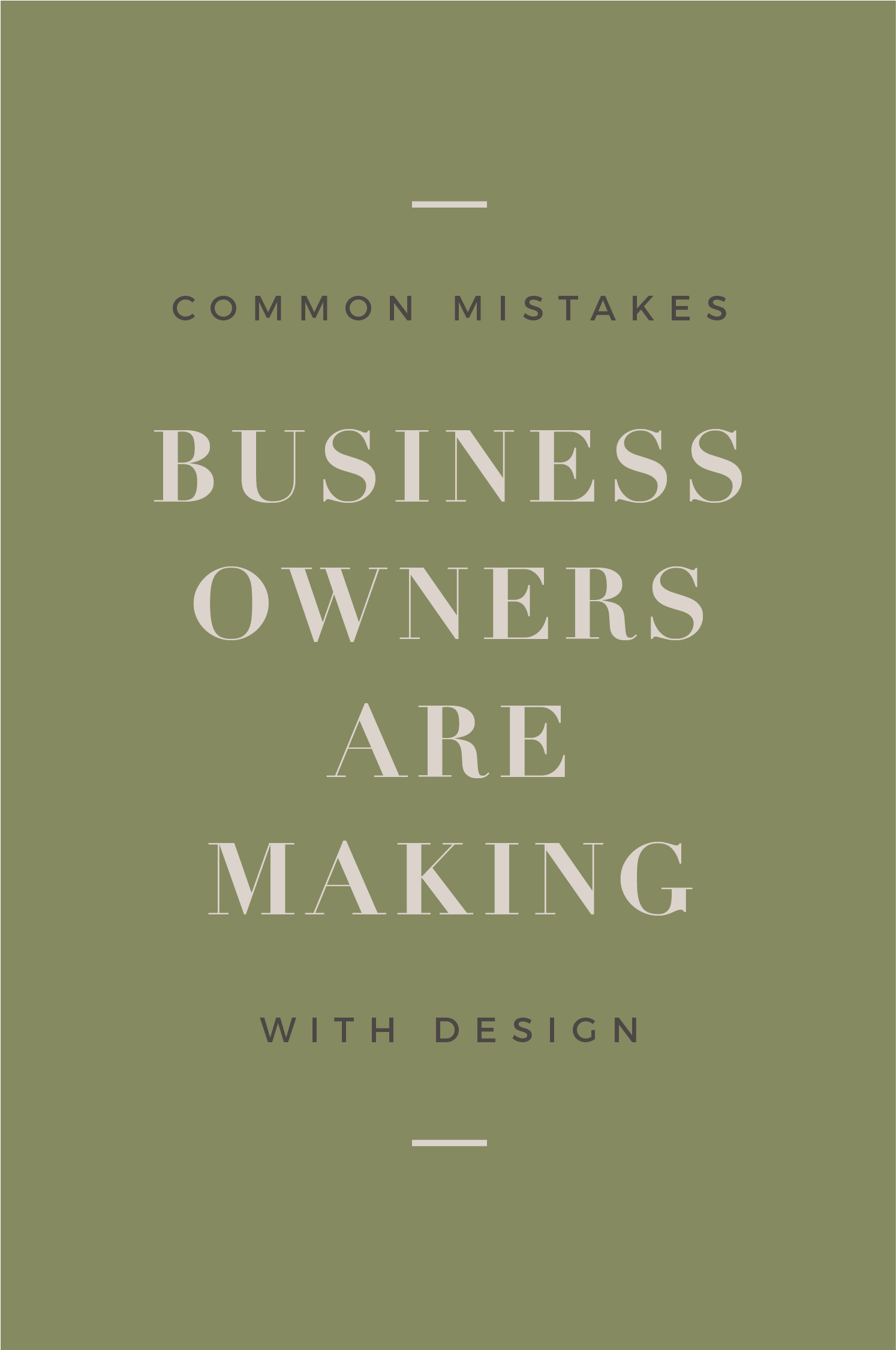 Common Mistakes Small Businesses are Making with Design
