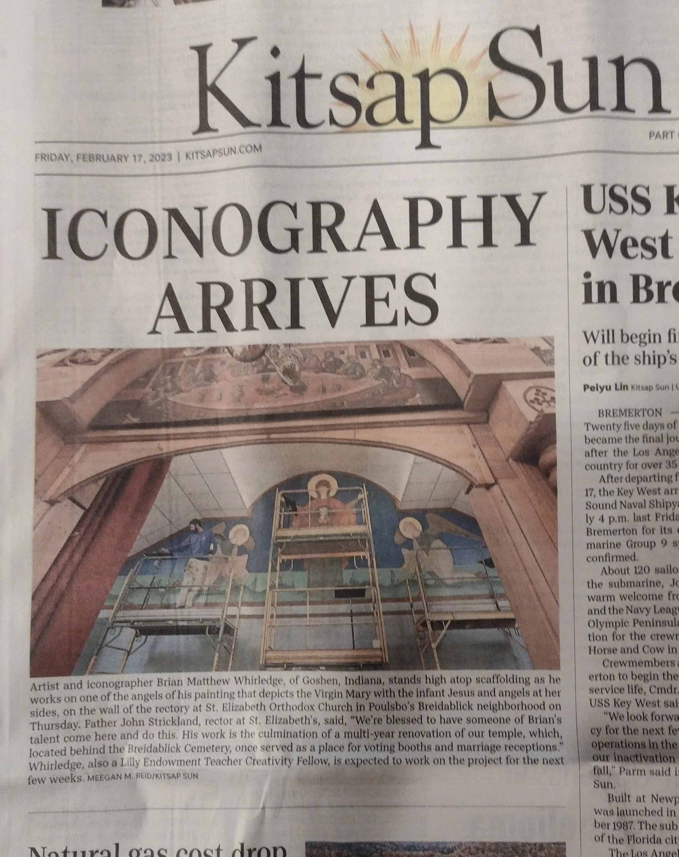 Indiana-based artist paints traditional icon at St. Elizabeth Orthodox Church in Poulsbo
