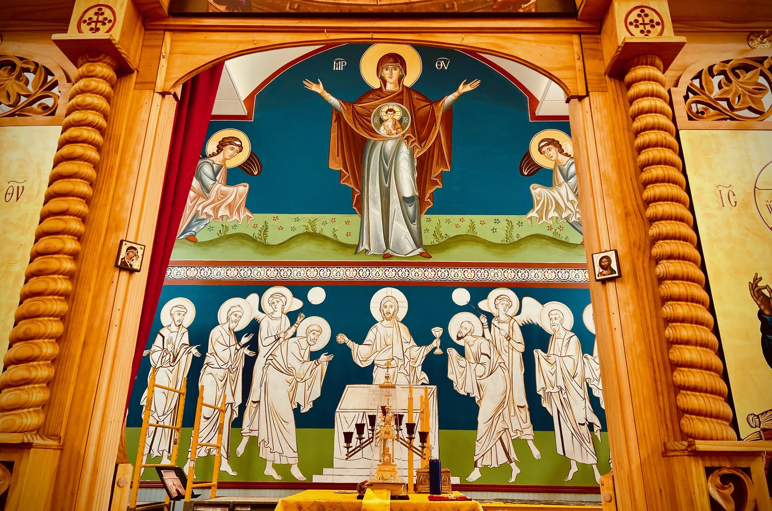 Indiana-based artist paints traditional icon at St. Elizabeth Orthodox ...