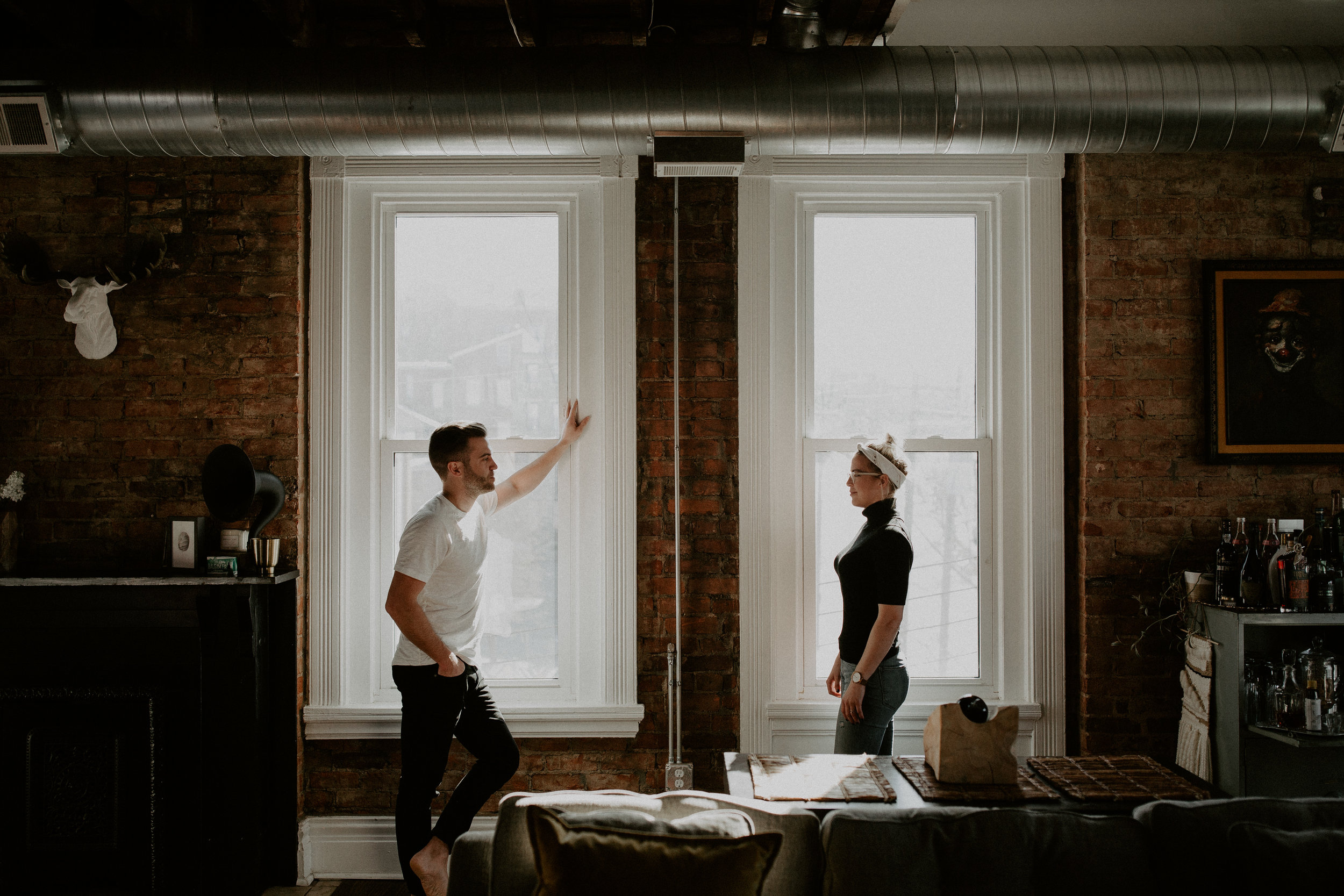 Jessie + Andrew: In-Home One Year Anniversary Session // Over-The-Rhine, Cincinnati