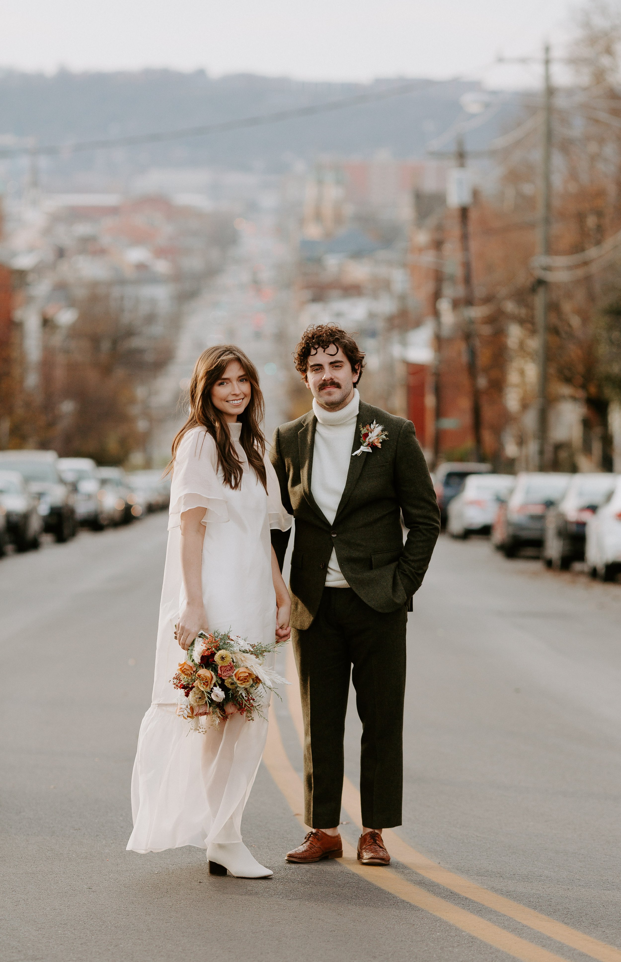 Modern, Downtown Elopement: Cincinnati, Ohio - Jane + Alex