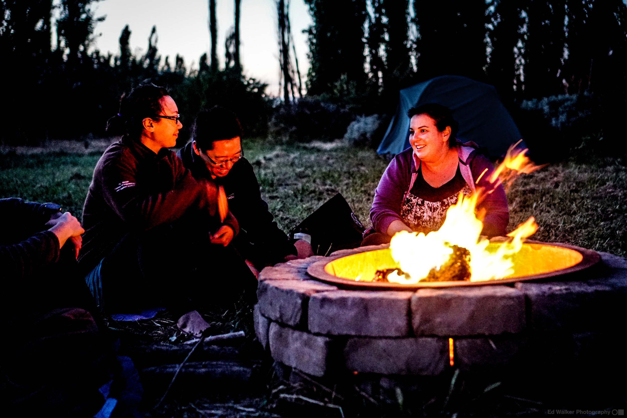 Campfire and the end of a long day.