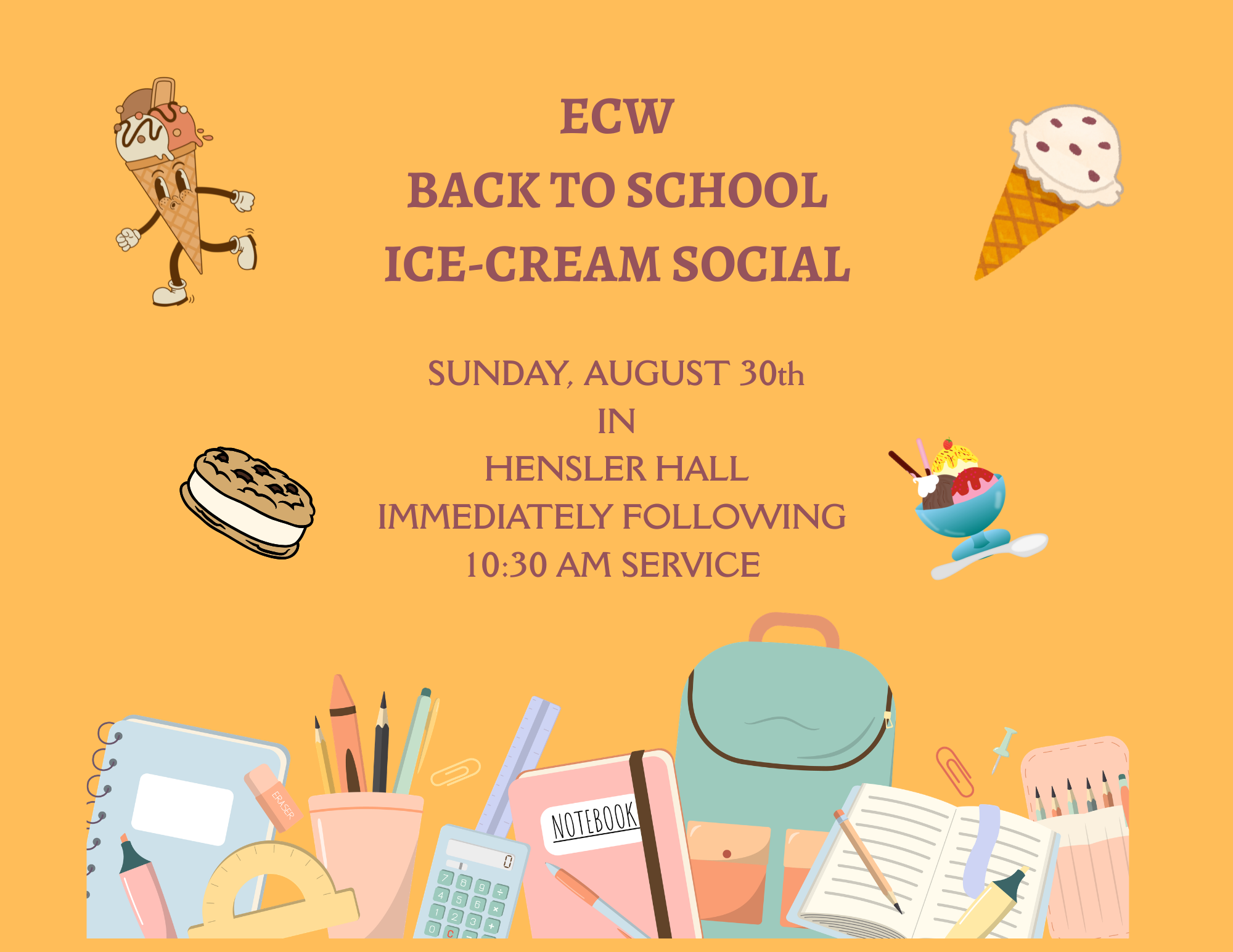 ECW Back to School Ice-Cream Social