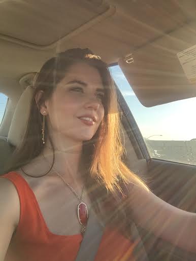Earrings: GORJANA Chloe mini double drop in gold Necklace: KENDRA SCOTT Rayne in bright red