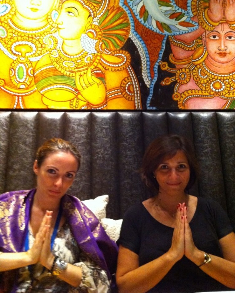 With my friend at a dinner in Chennai/Madras