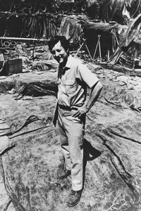 Stuart Struever on location at a dig.