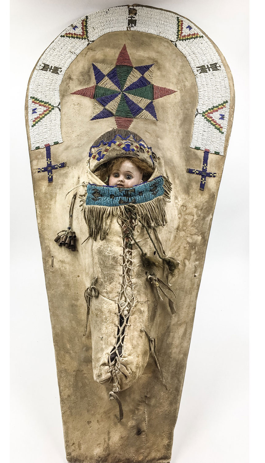 Ute Toy Cradle c. 1885 , 30.5" tall (click to enlarge)