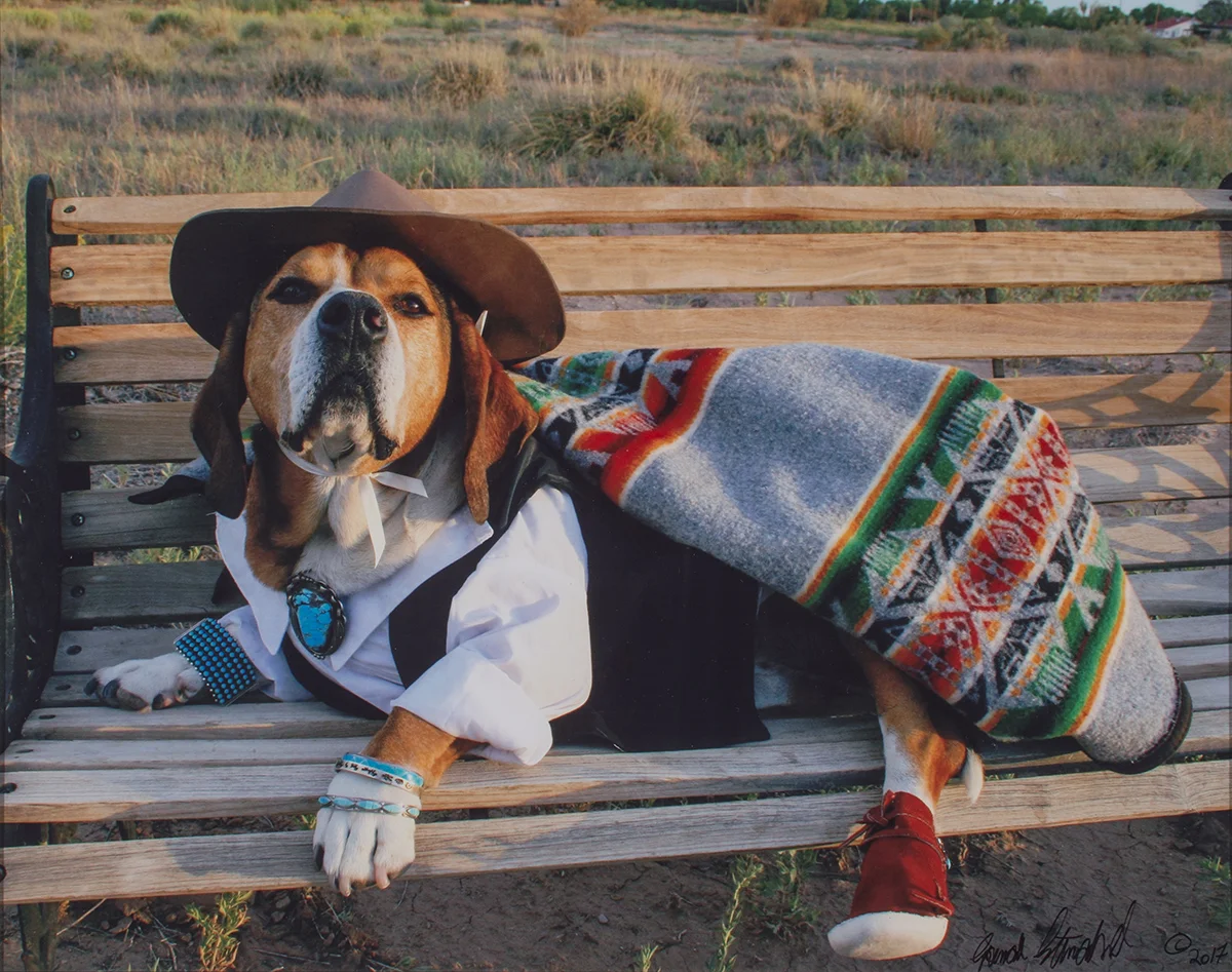 “Santa Fe Tourist” by Spenser Stanaland (Navajo) Photo Credit: Craig Smith, Heard Musuem