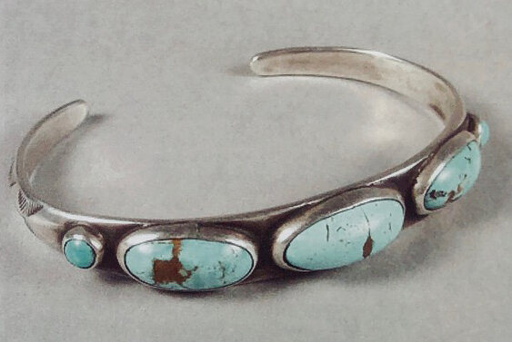 Item 2: c. 1920 Stamped Silver Bracelet