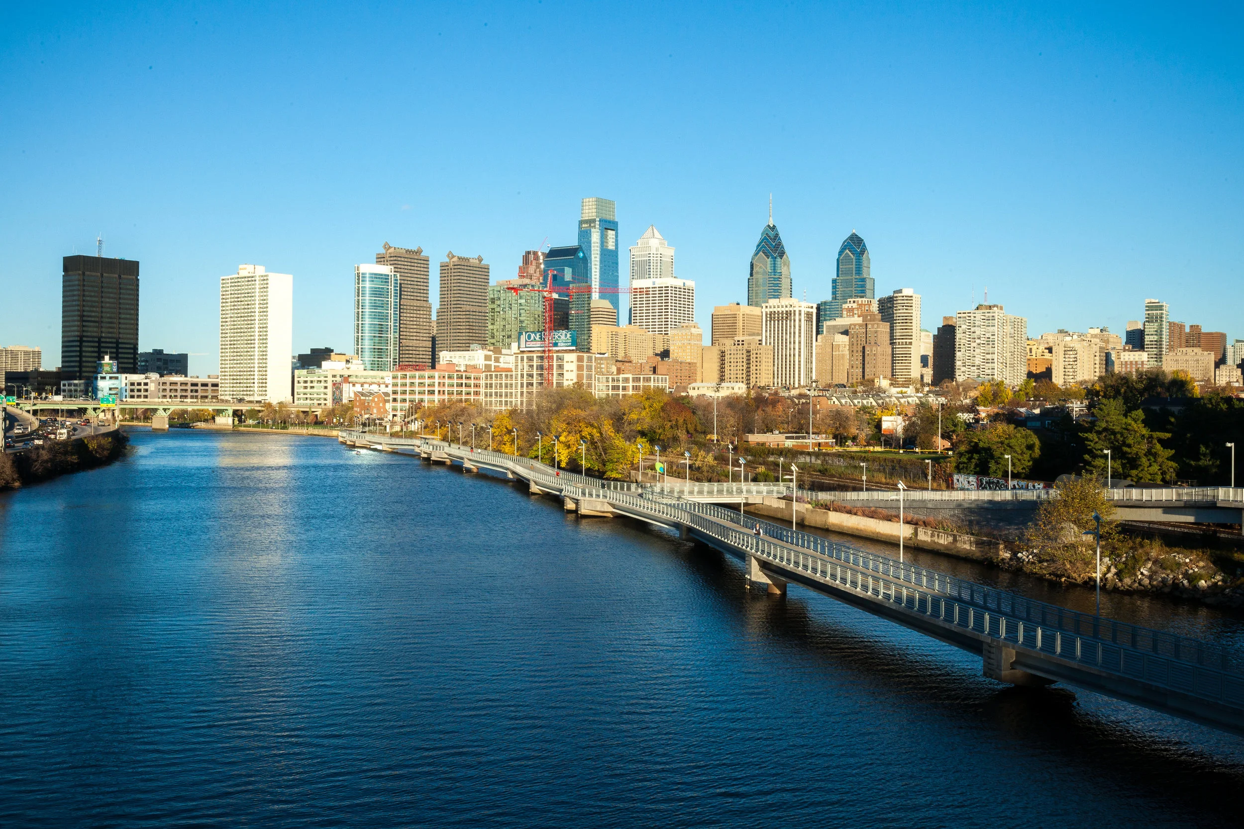 The Schuylkill River Trail in Center City, Philadelphia. Photo credit: the Circuit Trails