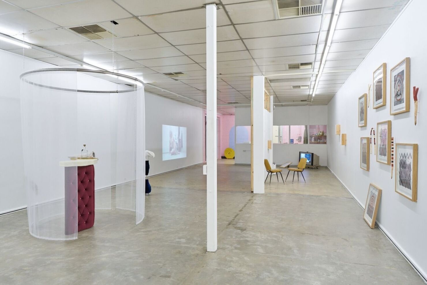 Installation view: Who speaks for a community?, Sister, Adelaide, 2017. photo: Christopher Arblaster