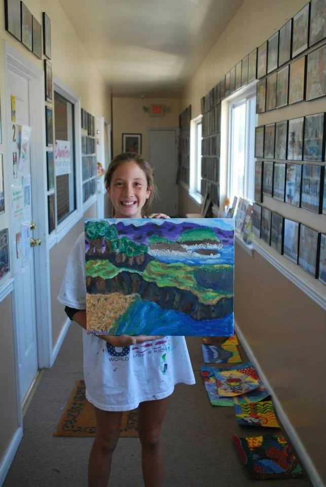 Student Work: Acrylic and Flour Painting 