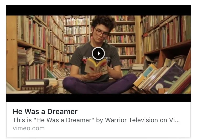 Watch o'donnell's poem 'He Was a Dreamer' come to life