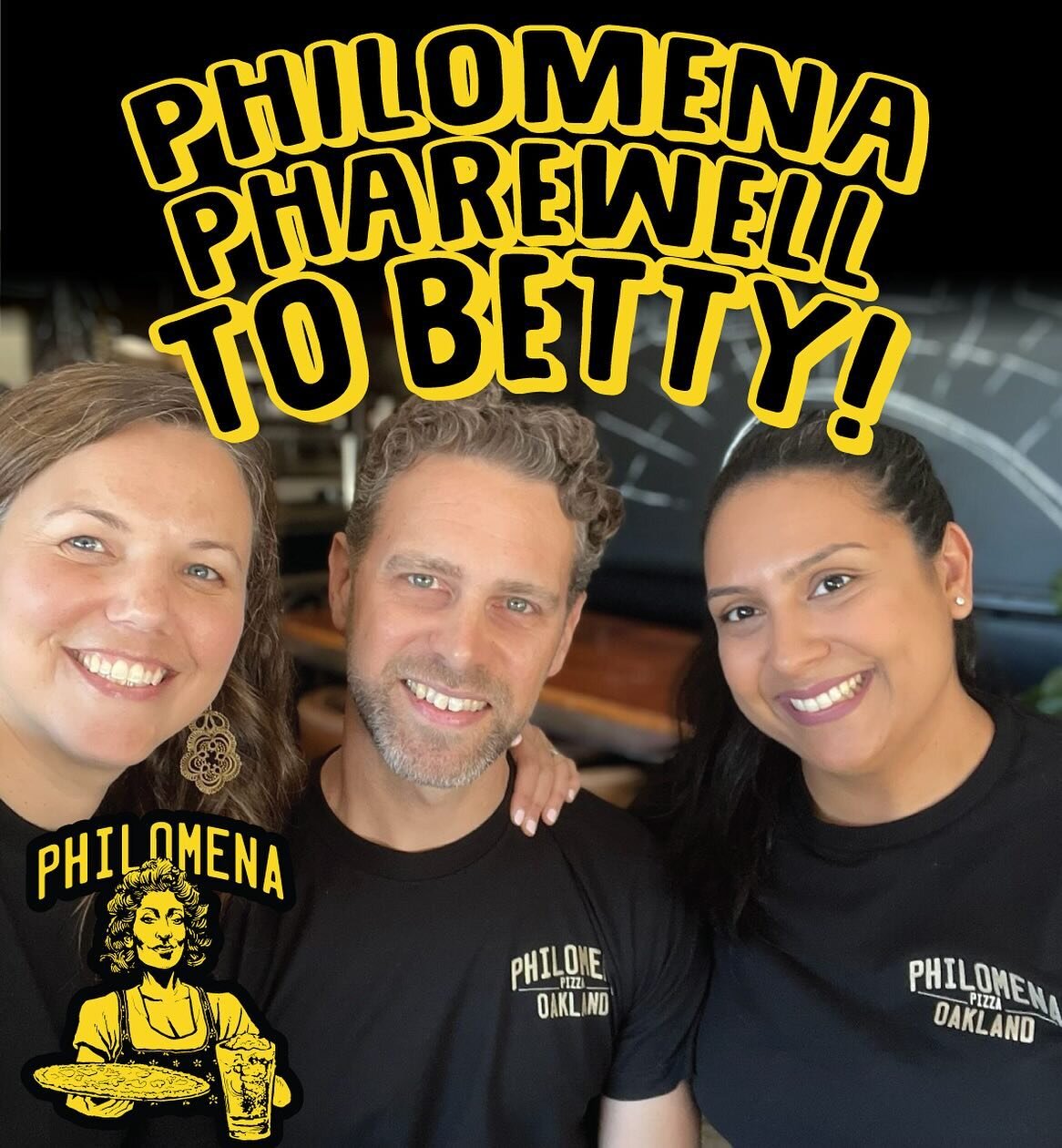 To all that enjoy evenings at Philomena since the beginning with Betty, we have some big news! Betty has had some MAJOR Awesome life happenings recently, and we are so happy for her. This Tuesday 27th will likely be her last evening. Please stop by a