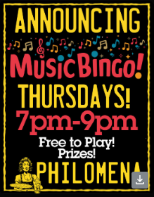 MUSIC BINGO! (Cancelled 2/19)