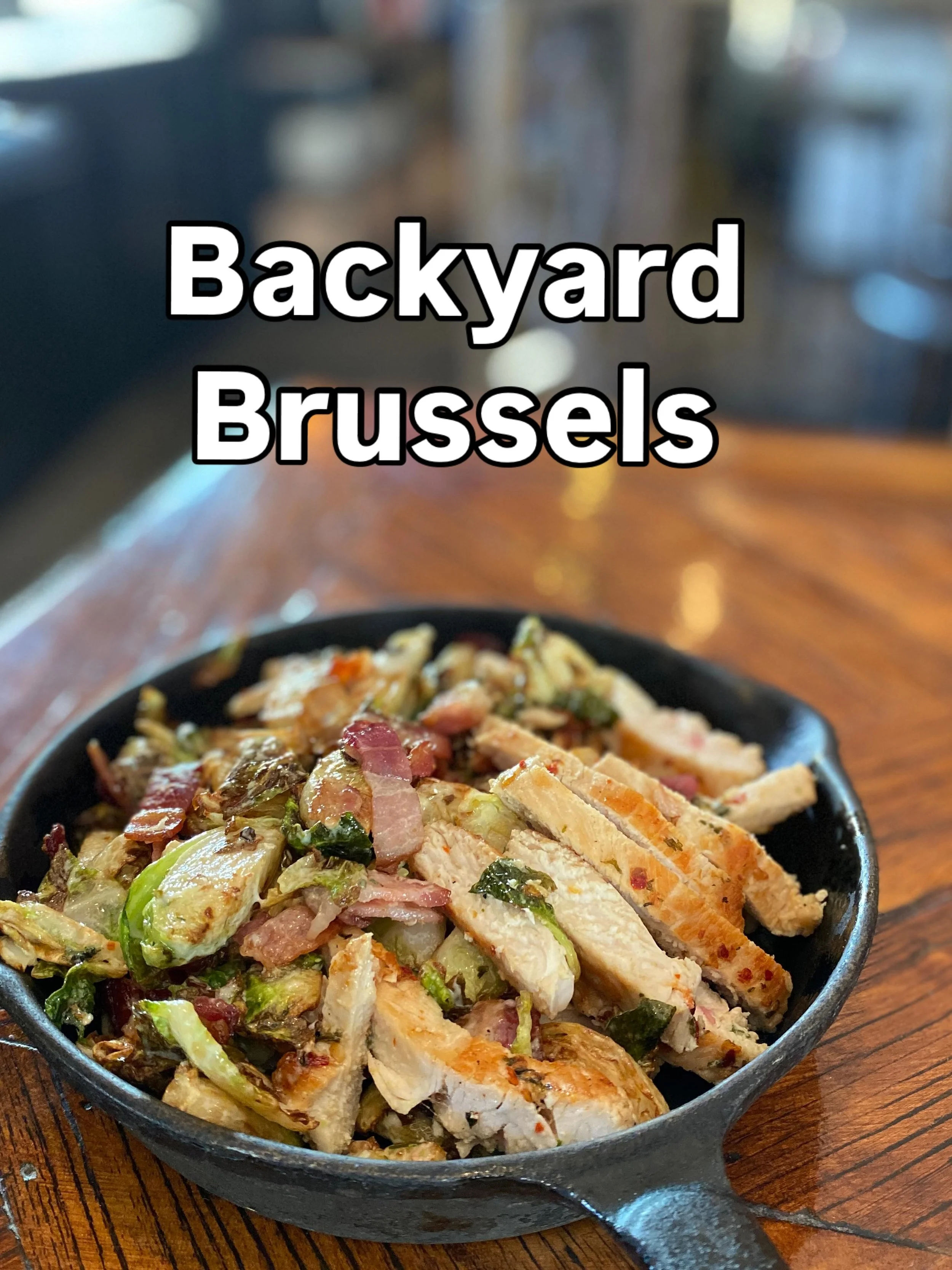 Chicken breast, bacon, house made ranch, &amp; Brussels sprouts 🌱😋