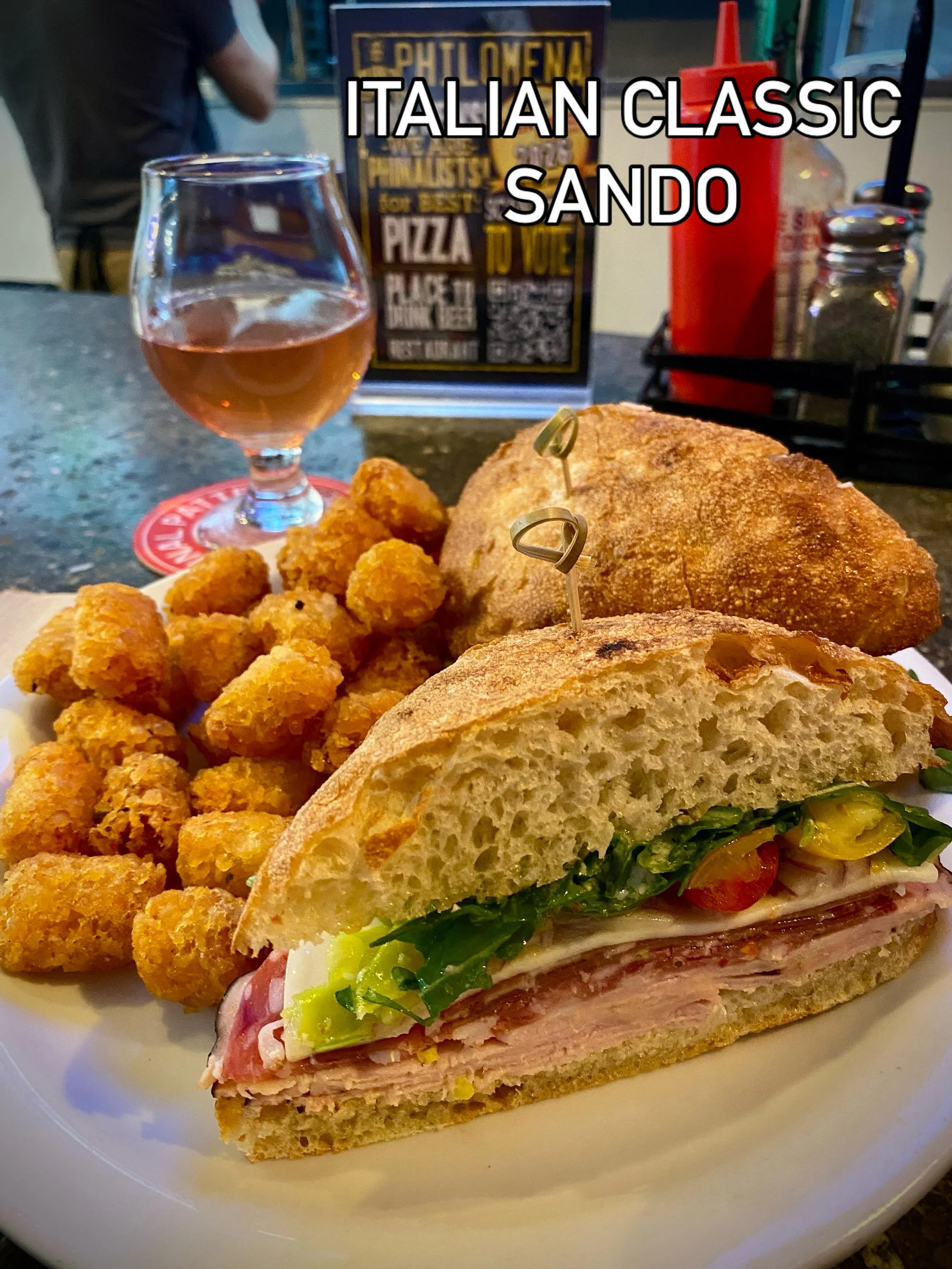 Have you tried the Italian Classic? 😋Ham, soppressata, prosciutto, arugula, mayo, provolone, pepperoncini, tomato, red onion, oil &amp; vinaigrette, salt &amp; pepper on an Italian roll.