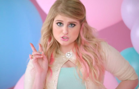 "Because you know I"m all about that bass..." Sing it, Meghan!
