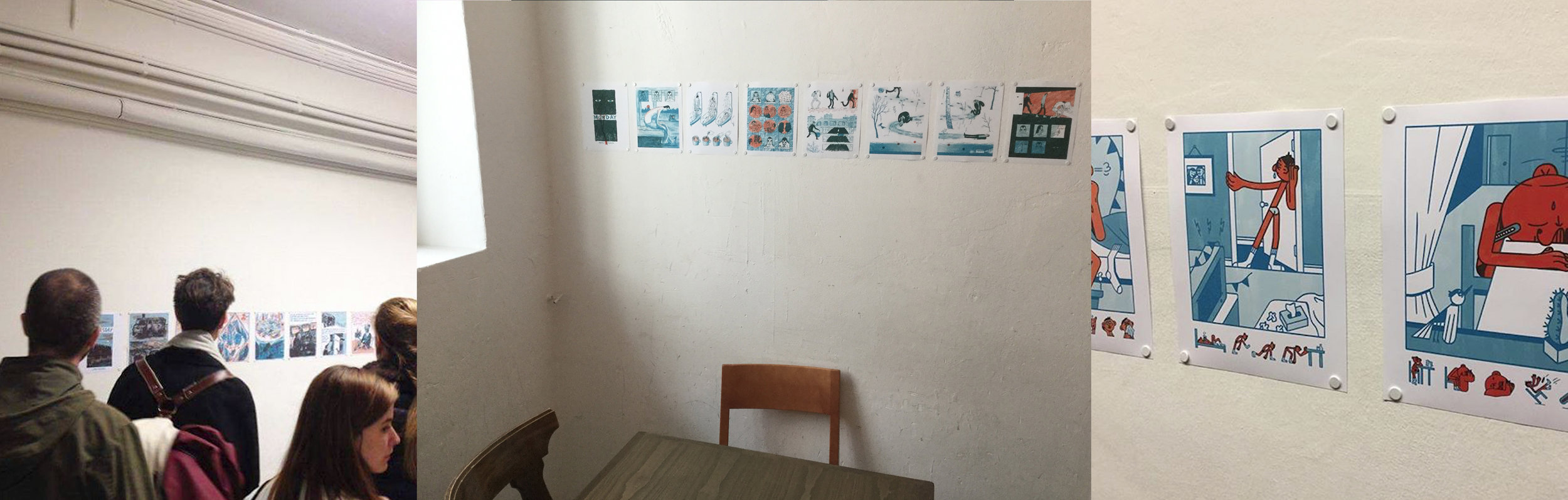 Nikolai's story on display at the Jailhotel for Fumetto Comix Festival 2016.