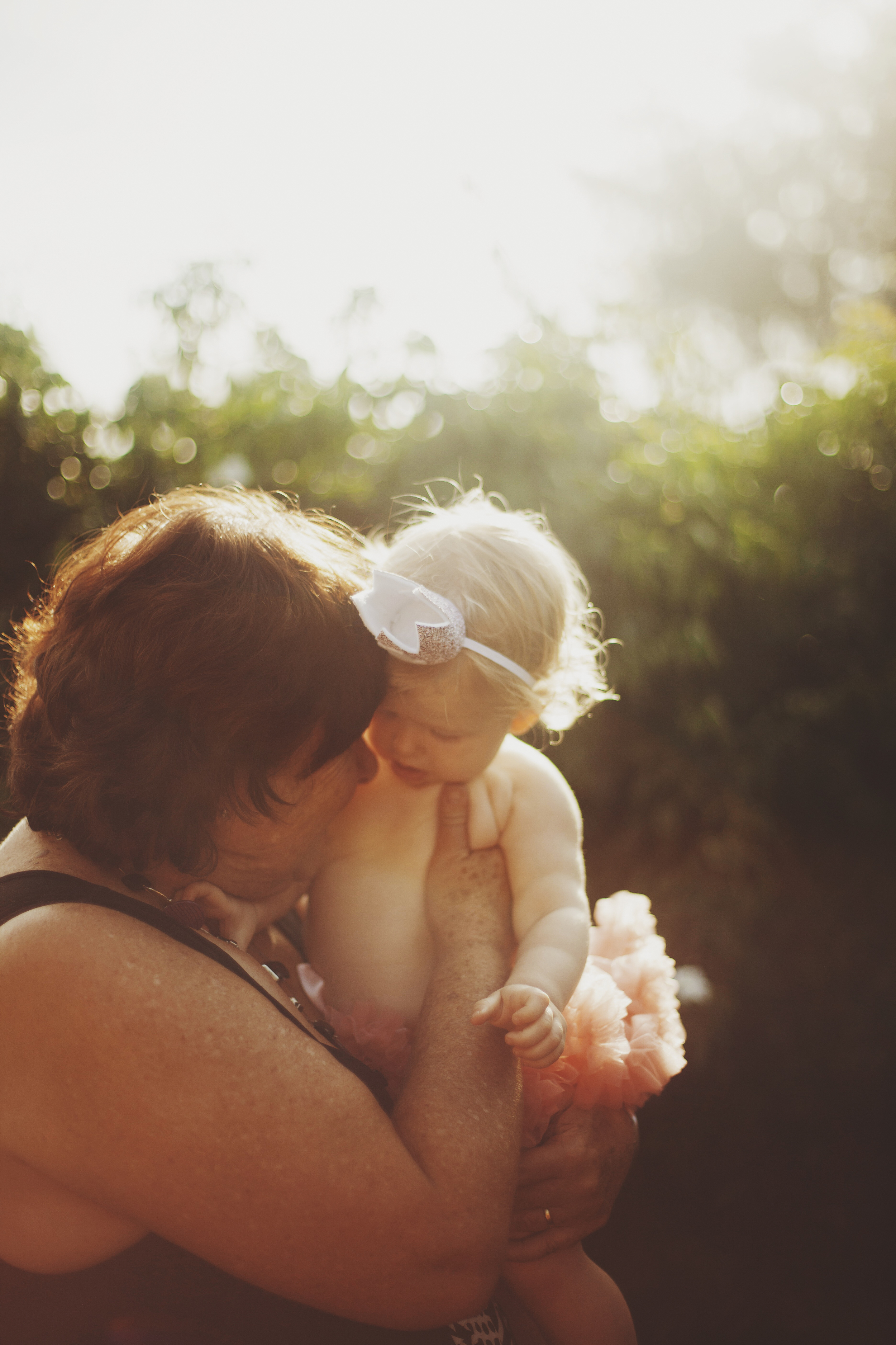 Grandma and baby at first birthday party