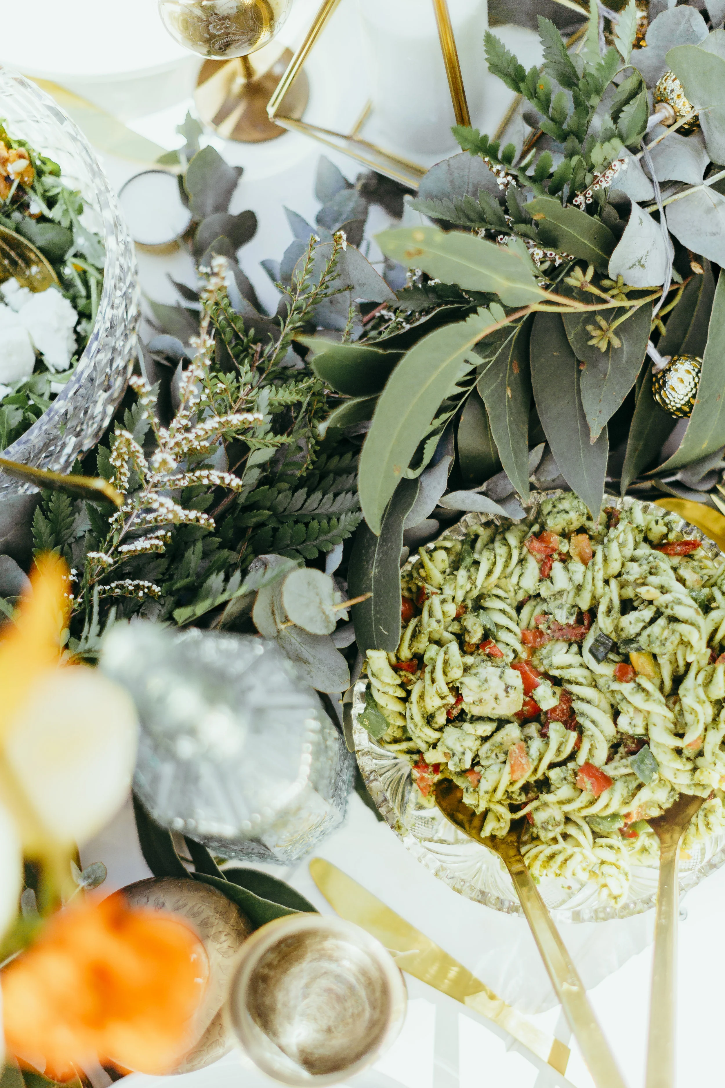 Birthday party styled with floral table settings, grazing plates, chocolate meringue, flower crowns and confetti