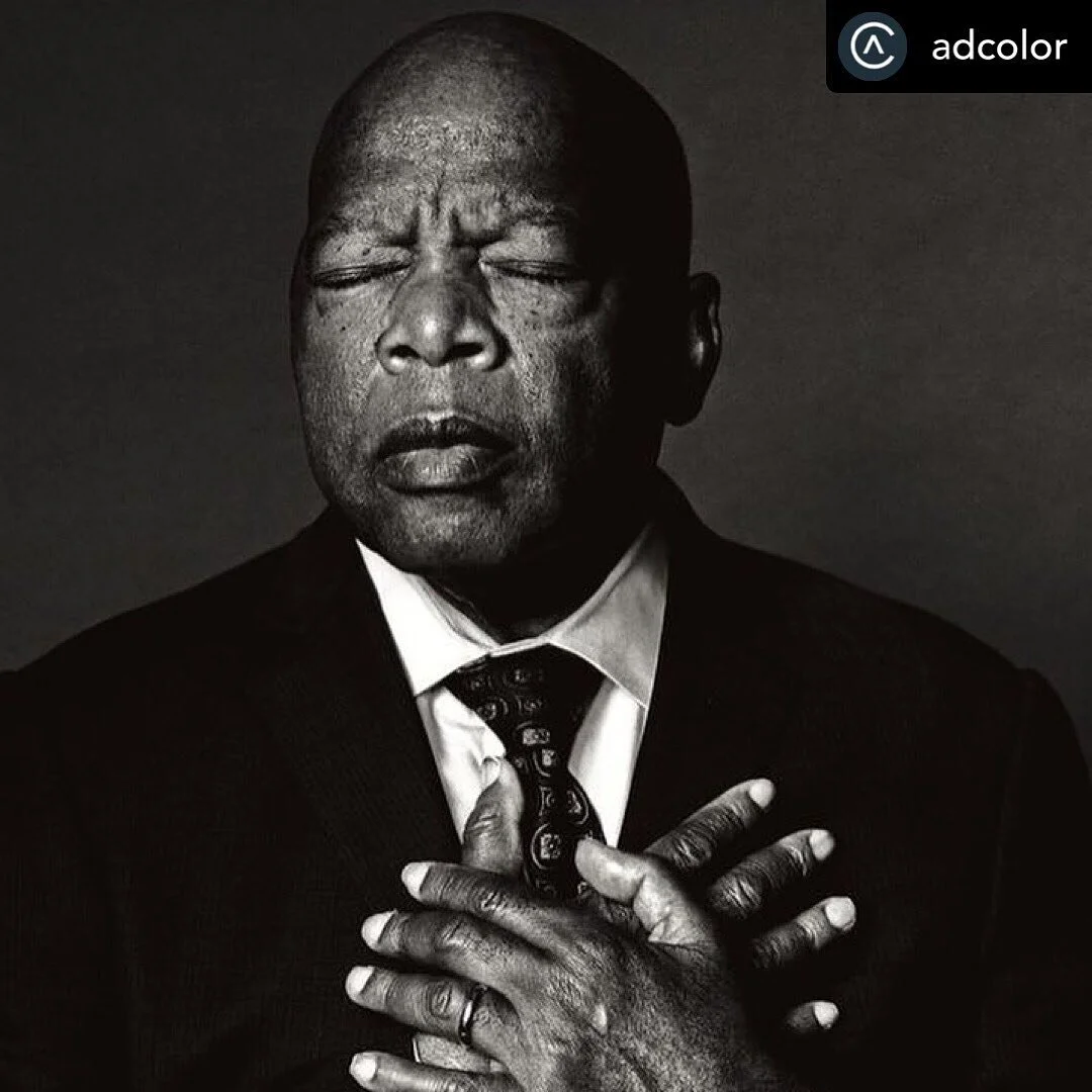Rest in Power Representative John Lewis and Reverend C.T. Vivian.  Posted @withregram &bull; @adcolor We stand on the mighty shoulders of civil rights icons Representative John Lewis and Reverend C.T. Vivian. Because of their courage and singular bra
