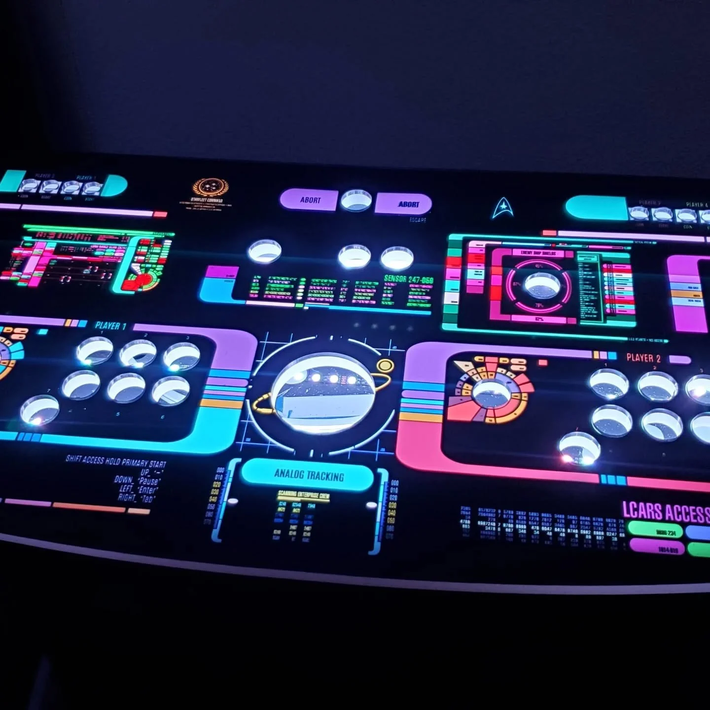 Recolor LCARS control panel for Chuck, UV printed