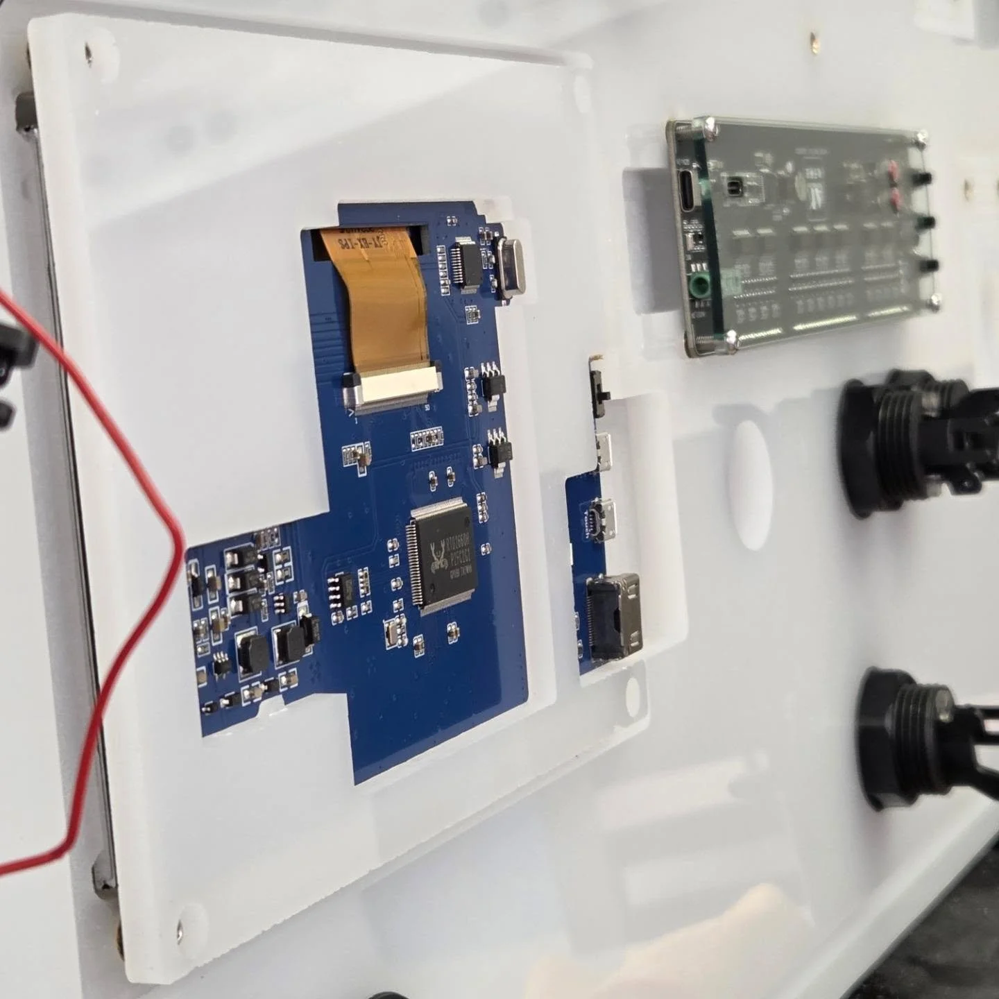 Freshly installed 7in lcd and audio meter into one of our plexi control panels