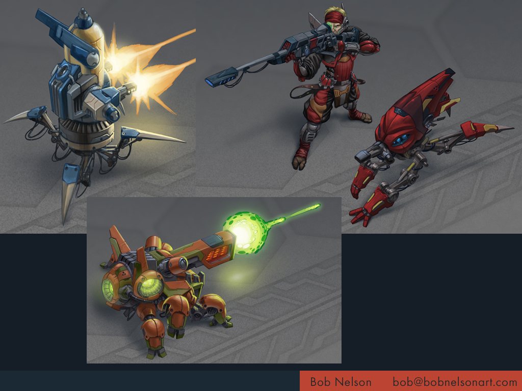 Unit concepts for a sci-fi RTS
