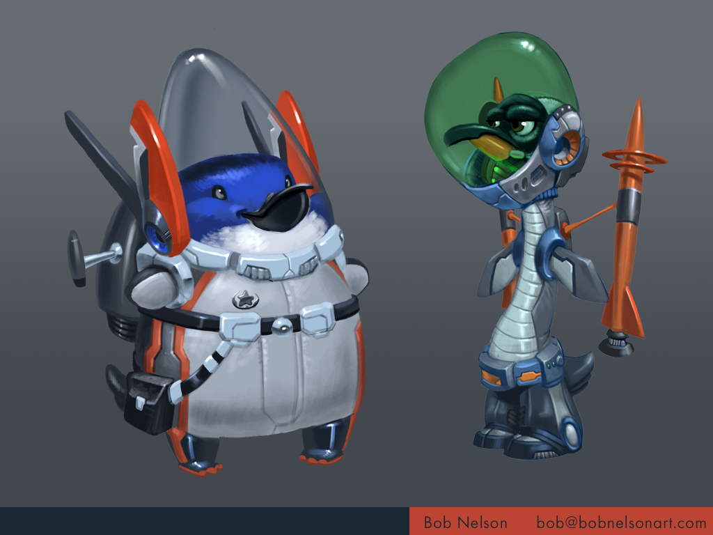 Space penguin designs