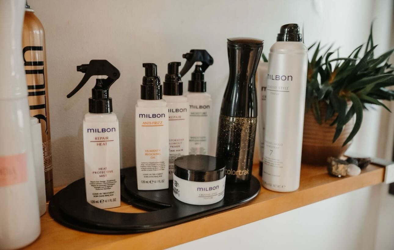 Protect your hair with this cold and dry spell with Milbon ✨#fringesalonandbeautylounge #milbonusa #bloomingtonilsalon #fringesalonbloomington