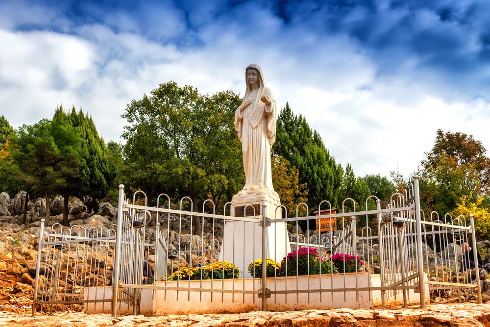 Blessed Virgin Mary Statue on Mount Podbrdo, the Apparition hill
