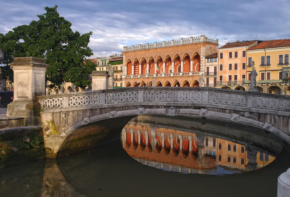 Beidge over the Canal of Prato della Valle square in Padua, Italy