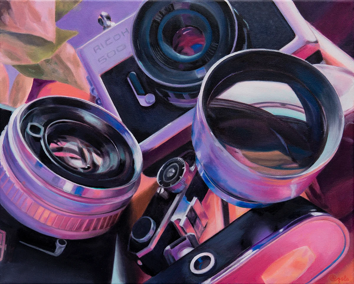 Lenses 16x20" Oil on canvas 2019