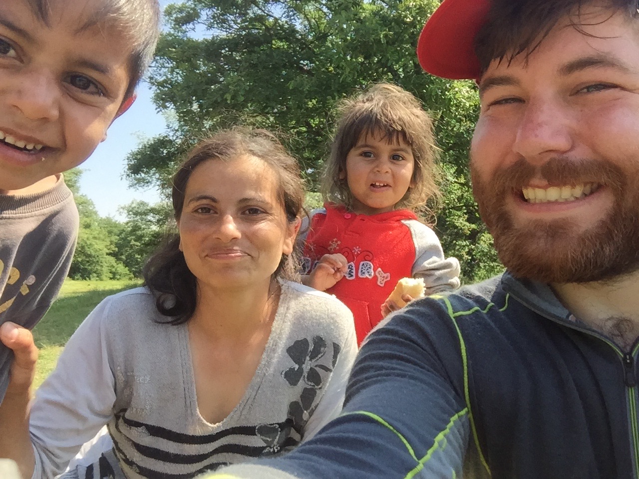 A family living in a caravan along the trail. Very lovely folks.