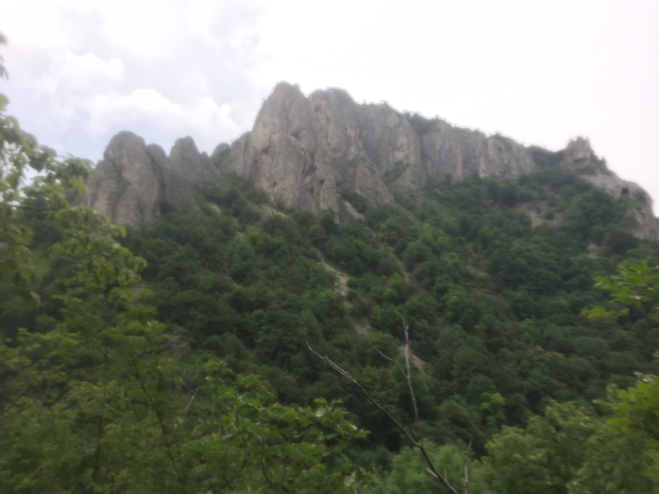 A view of some rocks. Unfortunately my camera lens was covered in sweat when I took this shot.