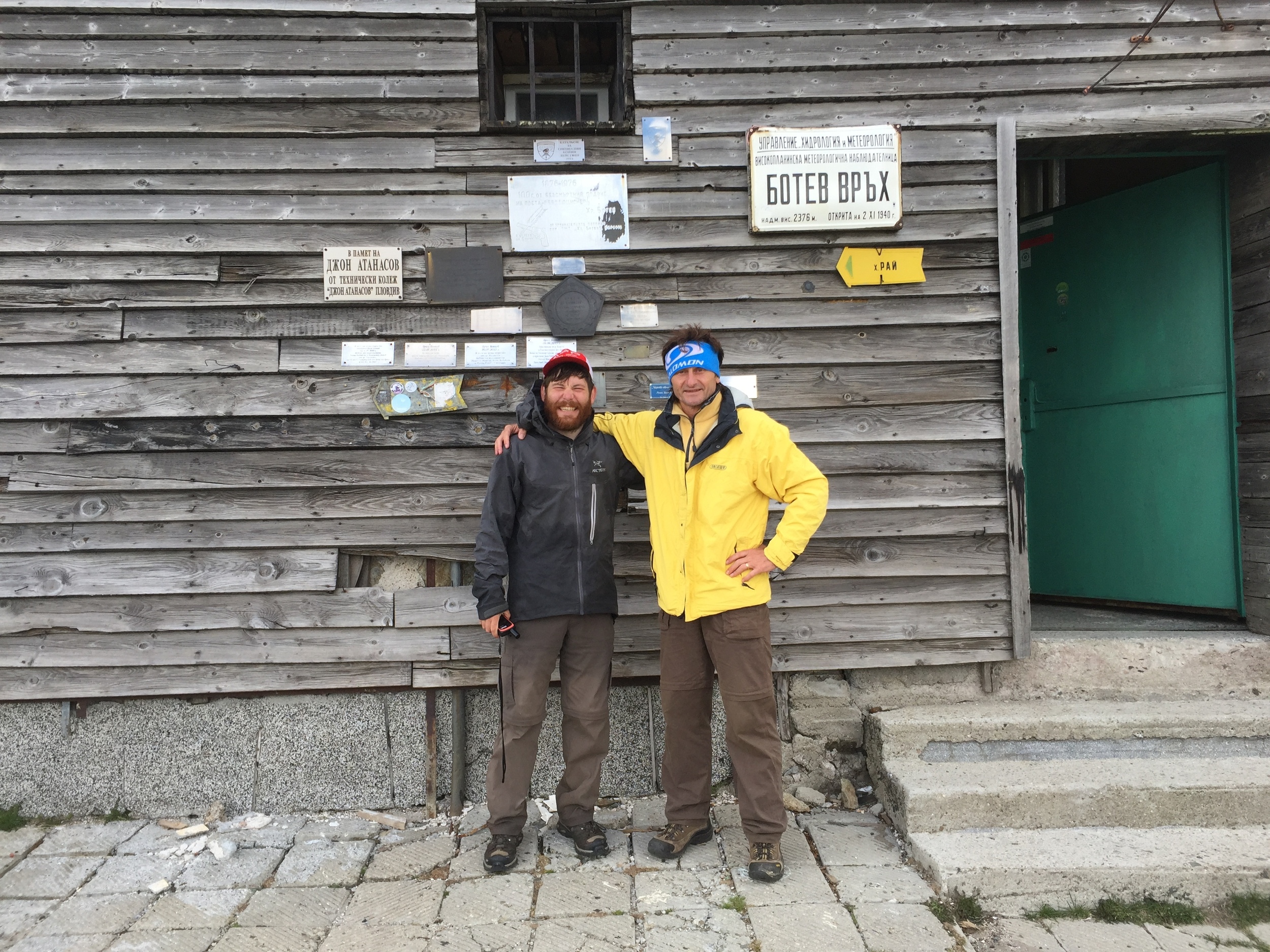 Camaraderie at the top of Botev.