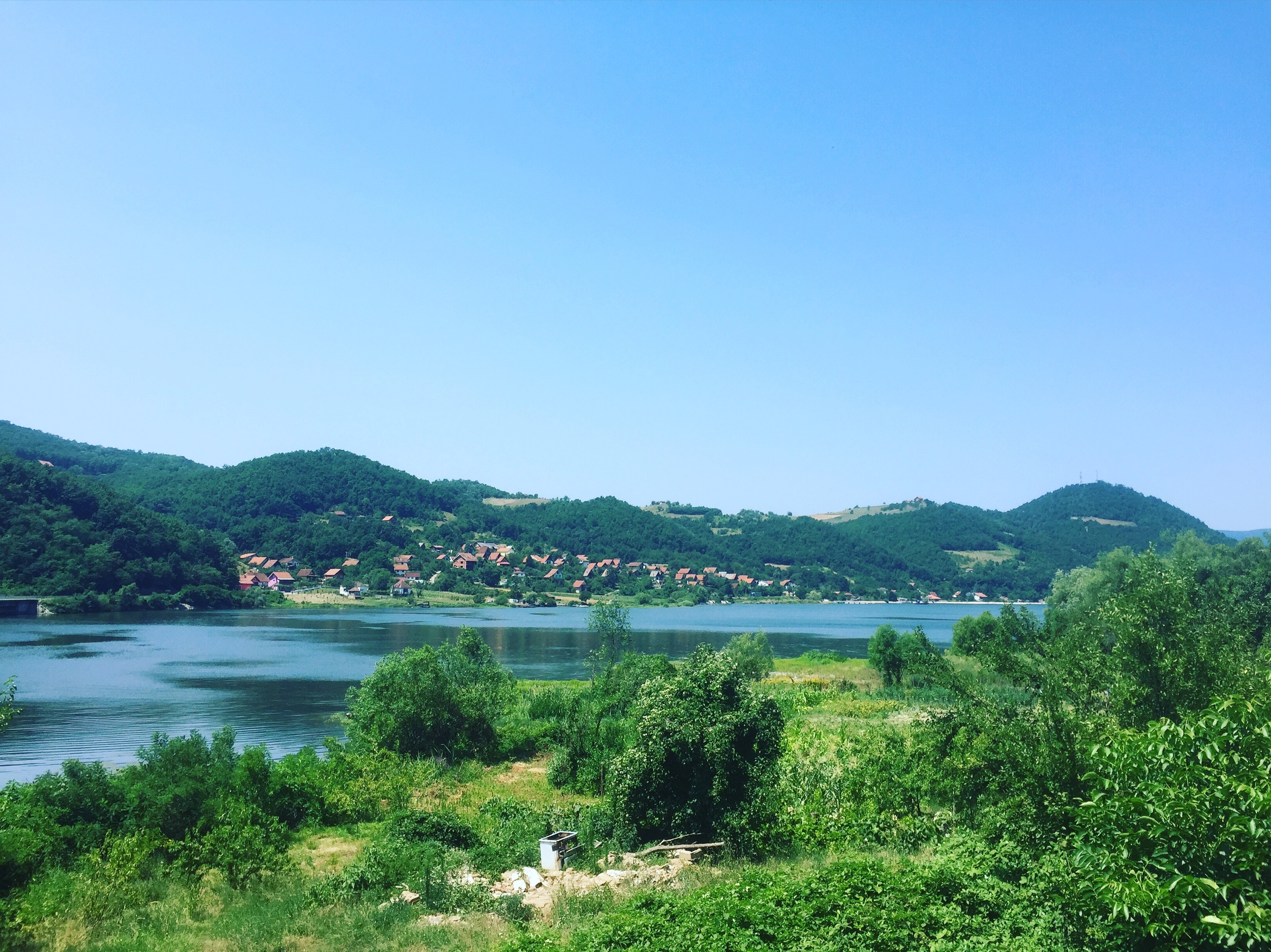 Staring at the Danube and at Romania