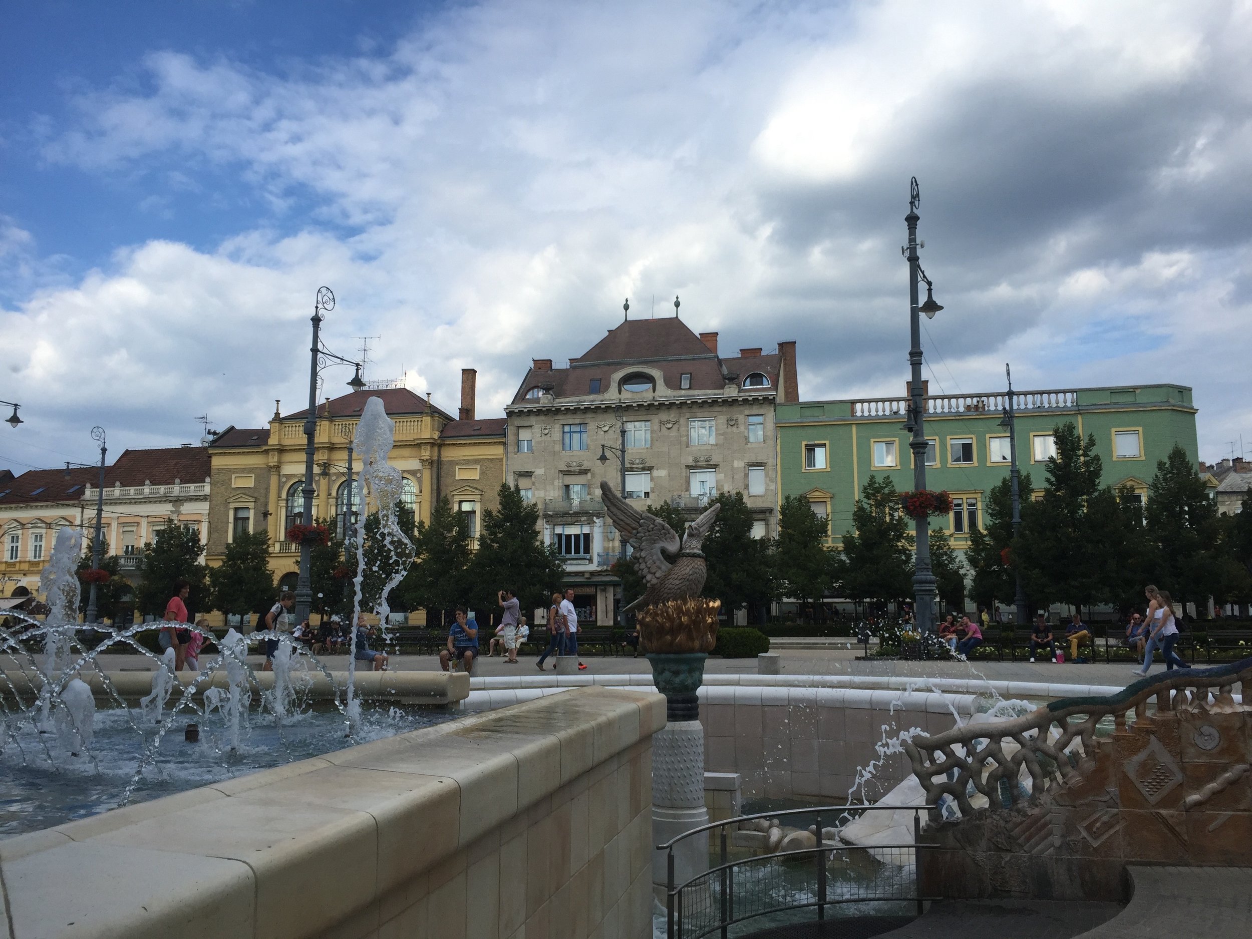 Buildings in the center of Debrecen.