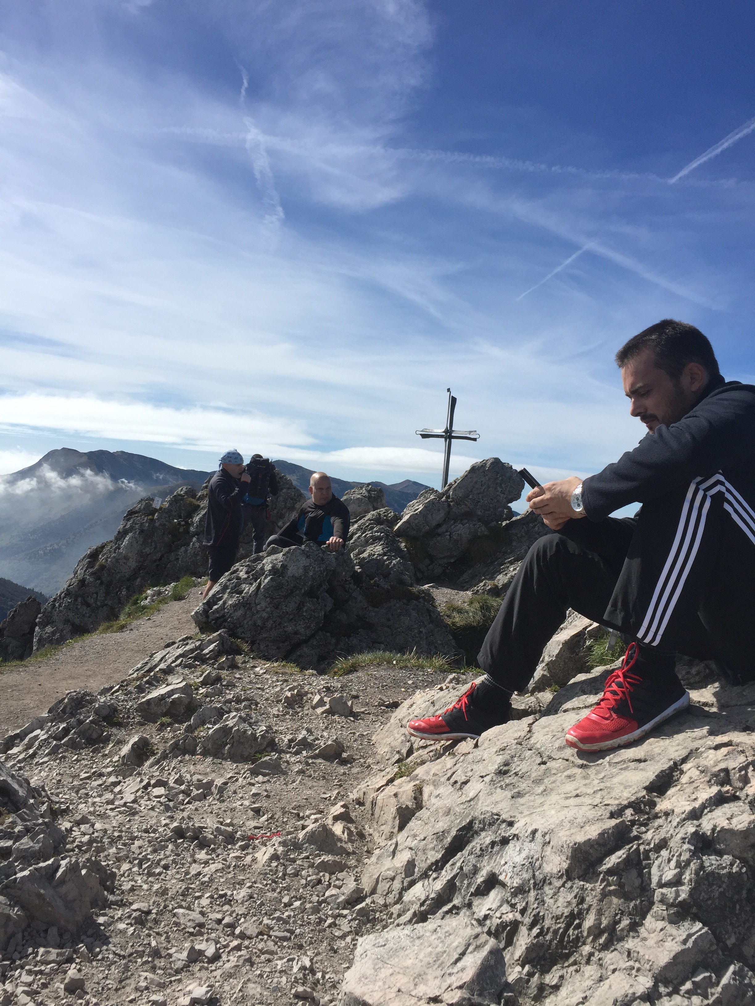 On top of one of the peaks on the Malá Fatra.