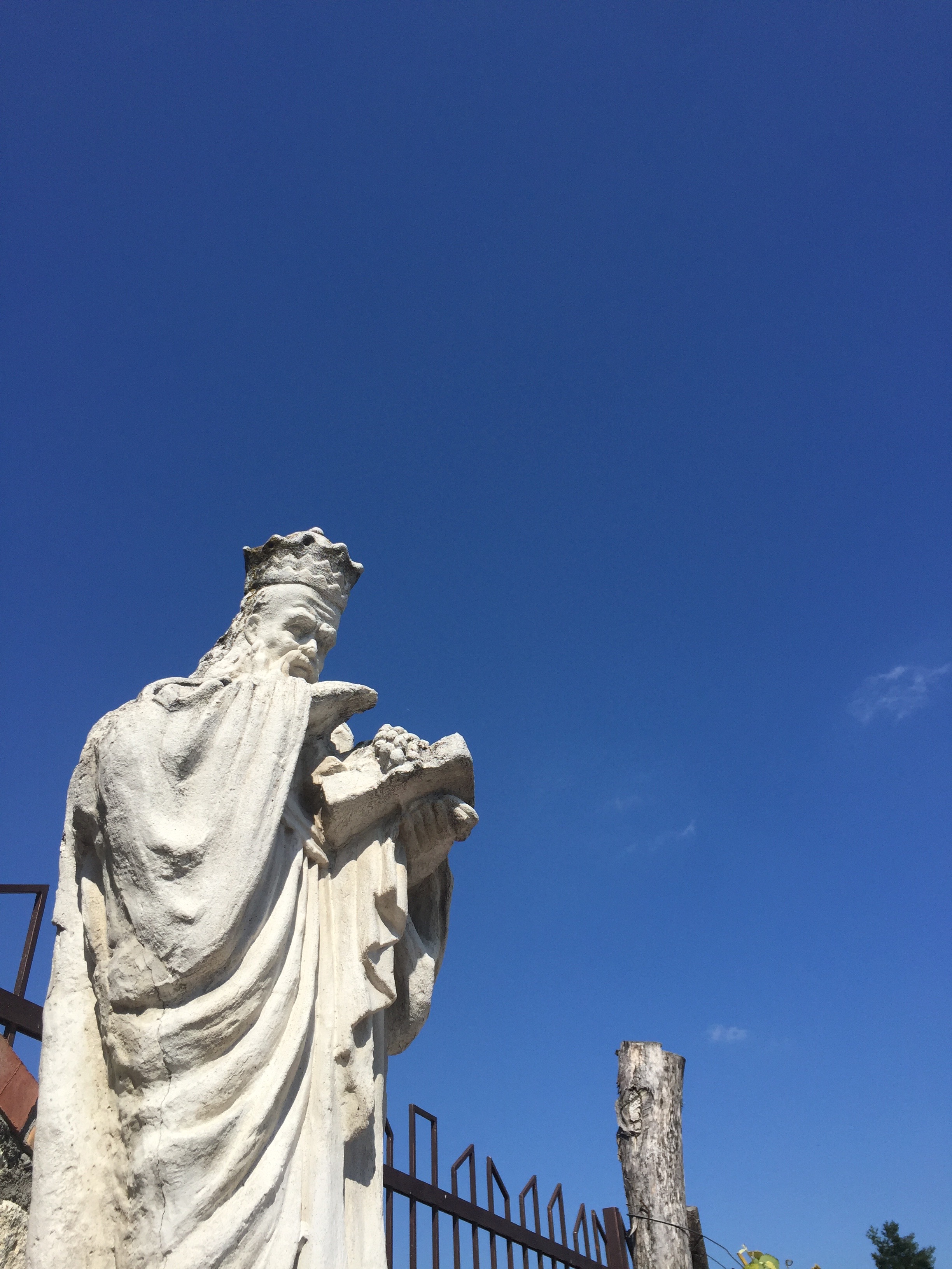 Blessing the grapes.