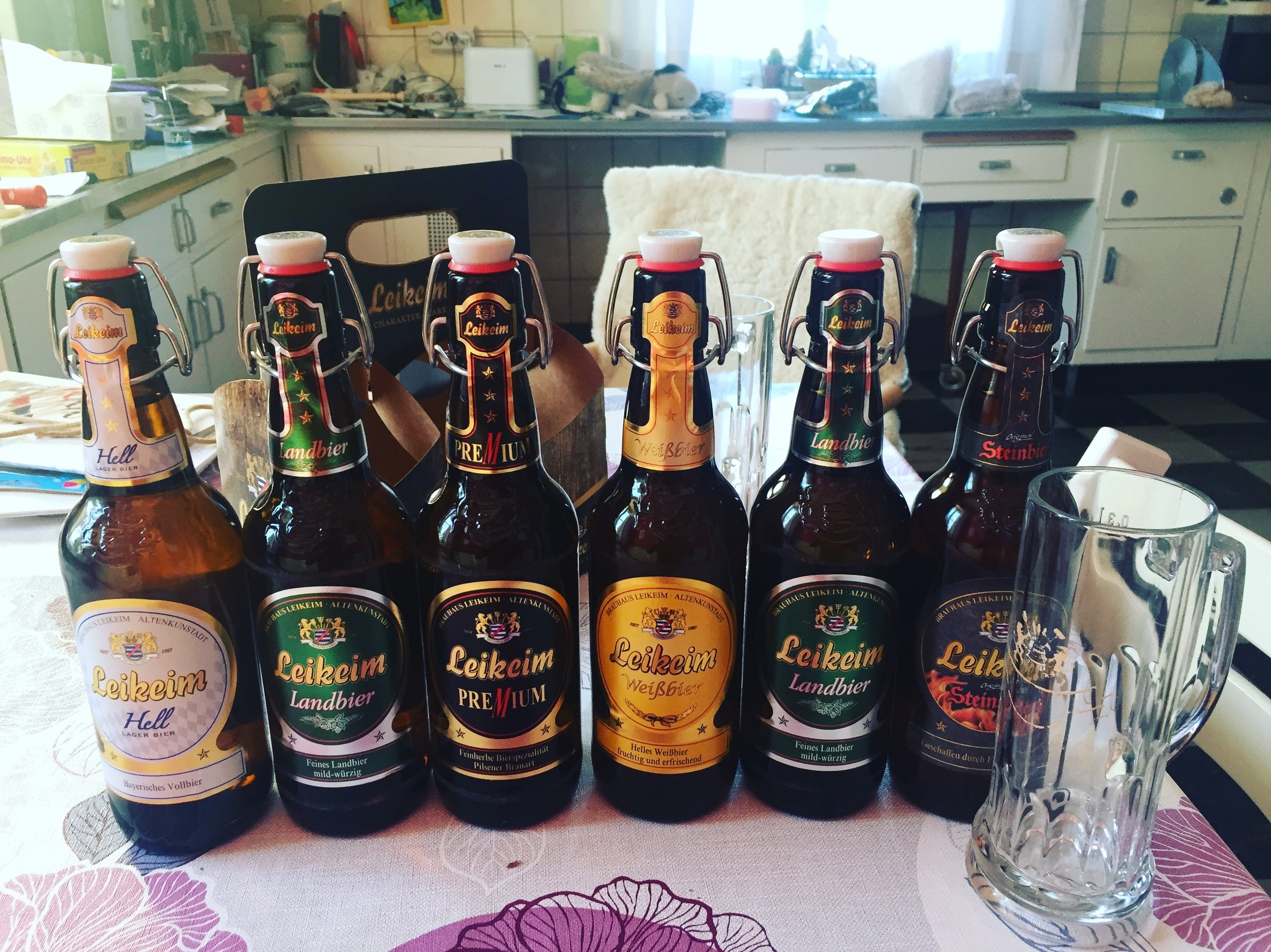 Bernadette's bouquet of beer.